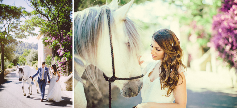 bride with horse, vogue bride, violeta minnick